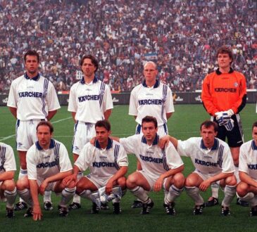 Jens Lehmann, Olaf Thon, Yves Eigenrauch, Johan de Kock, Thomas Linke, Mike Büskens, Jiri Nemec, Andreas Müller, Radoslav Latal, Marc Wilmots, Martin Max, Inter Mailand, UEFA-Pokal, Eurofighter, 1997