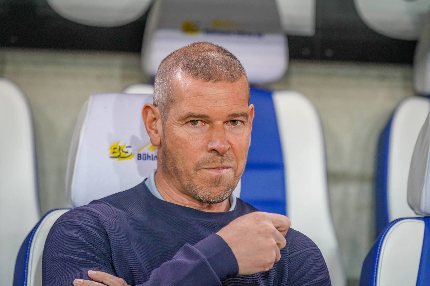 Schweiz, Fussball Credit Suisse Super League 2024/2025, 30. Spieltag - FC Luzern vs. FC St. Gallen 1879 - Swissporarena Luzern: Mario Frick Cheftrainer, FC Luzern *** Switzerland, Football Credit Suisse Super League 2024 2025, Matchday 30 FC Luzern vs FC St Gallen 1879 Swissporarena Luzern Mario Frick Head Coach, FC Luzern Copyright: xJOERANxSTEINSIEKx