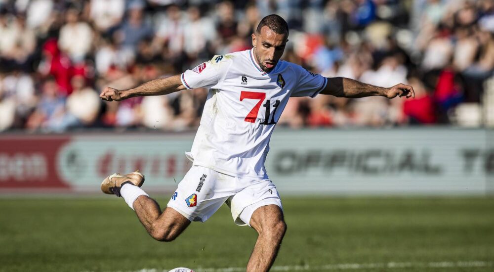 HELMOND, 14-03-2025. GS Staalwerken stadium. Keuken Kampioen Divisie, KKD. Season 2024-2025. Helmond - Telstar. Telstar player Youssef el Kachati durng the match Helmond Sport - Telstar. Helmond Sport - Telstar PUBLICATIONxNOTxINxNED x28611201x Copyright: