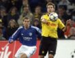 Jochen Seitz und Torsten Frings von Borussia Dortmund im Revierderby