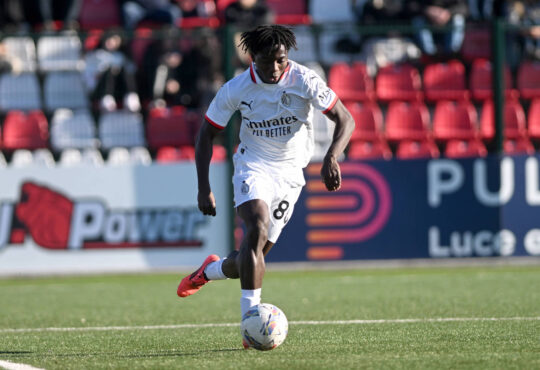 VICTOR ELETU, Campionato Primavera 2024-25, Monza-Milan 0-2, azione, action, single shot CAMPIONATO PRIMAVERA 2024-25 MONZA-MILAN 0-2
