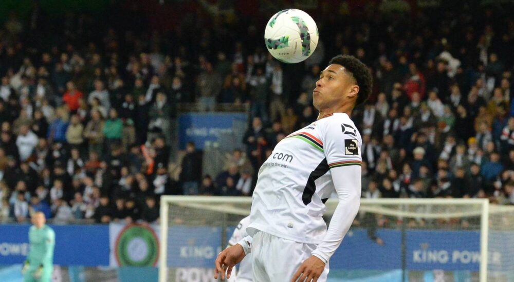 OHL s Manuel Osifo pictured in action during a soccer match between Oud-Heverlee Leuven and Sint-Truiden VV, Sunday 16 March 2025 in Heverlee, on day 30 of the 2024-2025 season of the Jupiler Pro League first division of the Belgian championship. JILLxDELSAUX PUBLICATIONxNOTxINxBELxFRAxNED x115112352x