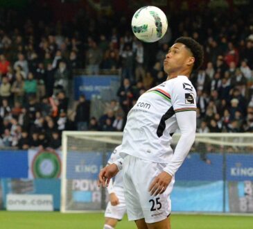 OHL s Manuel Osifo pictured in action during a soccer match between Oud-Heverlee Leuven and Sint-Truiden VV, Sunday 16 March 2025 in Heverlee, on day 30 of the 2024-2025 season of the Jupiler Pro League first division of the Belgian championship. JILLxDELSAUX PUBLICATIONxNOTxINxBELxFRAxNED x115112352x