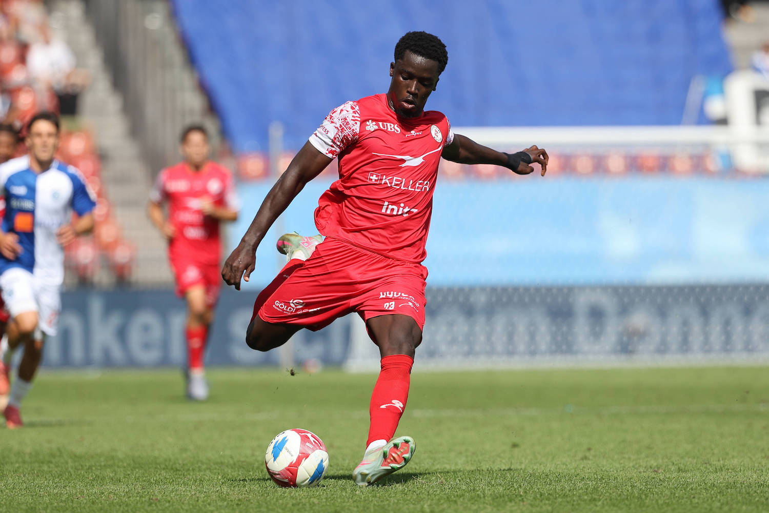 24.08.2025 Stadion Letzigrund Zuerich, SCHWEIZ, Saison 2025/2026 Herren Fussball Super League Grasshopper Club Zuerich - FC Winterthur Christian Gomis FC Winterthur *** 24 08 2025 Letzigrund Stadium Zurich, SWITZERLAND, Season 2025 2026 Mens Football Super League Grasshopper Club Zurich FC Winterthur Christian Gomis FC Winterthur PUBLICATIONxNOTxINxSUI