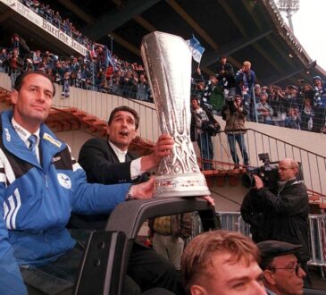 Huub Stevens, Rudi Assauer, UEFA-Pokal, 1997, Parkstadion