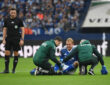 Verletzung Timo Becker FC Schalke 04 26.09.2025, Fussball 2. Bundesliga, Saison 2025/2026, 7. Spieltag, FC Schalke 04 - SpVgg Greuther F¸rth 1:0 DFL regulations prohibit any use of photographs as image sequences and/or quasi-video Gelsenkirchen Veltins Arena Nordrhein Westfalen Deutschland *** Injury Timo Becker FC Schalke 04 26 09 2025, Soccer 2 Bundesliga, Season 2025 2026, 7 Matchday, FC Schalke 04 SpVgg Greuther F¸rth 1 0 DFL regulations prohibit any use of photographs as image sequences and or quasi video Gelsenkirchen Veltins Arena Nordrhein Westfalen Germany Team2