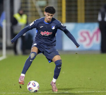 Ayoube Amaimouni-Echghouyab TSG II, 7, am Ball, Freisteller, Ganzkˆrper, Einzelbild, Einzelfoto, Aktion, Action, 21.12.2025, Sinsheim Hoffenheim Deutschland, Fussball, 3. Liga, TSG 1899 Hoffenheim II - SV Wehen Wiesbaden, DFB/DFL REGULATIONS PROHIBIT ANY USE OF PHOTOGRAPHS AS IMAGE SEQUENCES AND/OR QUASI-VIDEO. *** Ayoube Amaimouni Echghouyab TSG II, 7 , on the ball, cropped, full body, single image, single photo, action, action, 21 12 2025, Sinsheim Hoffenheim Germany , Football, 3 Liga, TSG 1899 Hoffenheim II SV Wehen Wiesbaden, DFB DFL REGULATIONS PROHIBIT ANY USE OF PHOTOGRAPHS AS IMAGE SEQUENCES AND OR QUASI VIDEO xozx