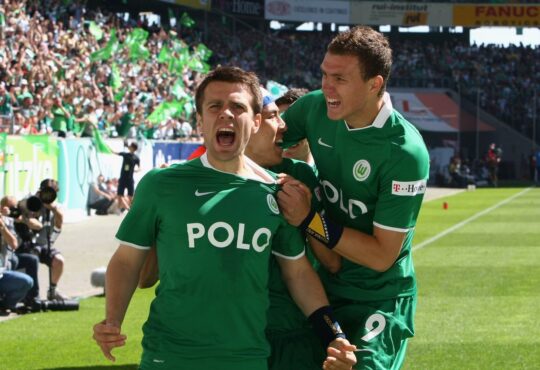 Zvjezdan Misimovic Edin Dzeko VfL Wolfsburg