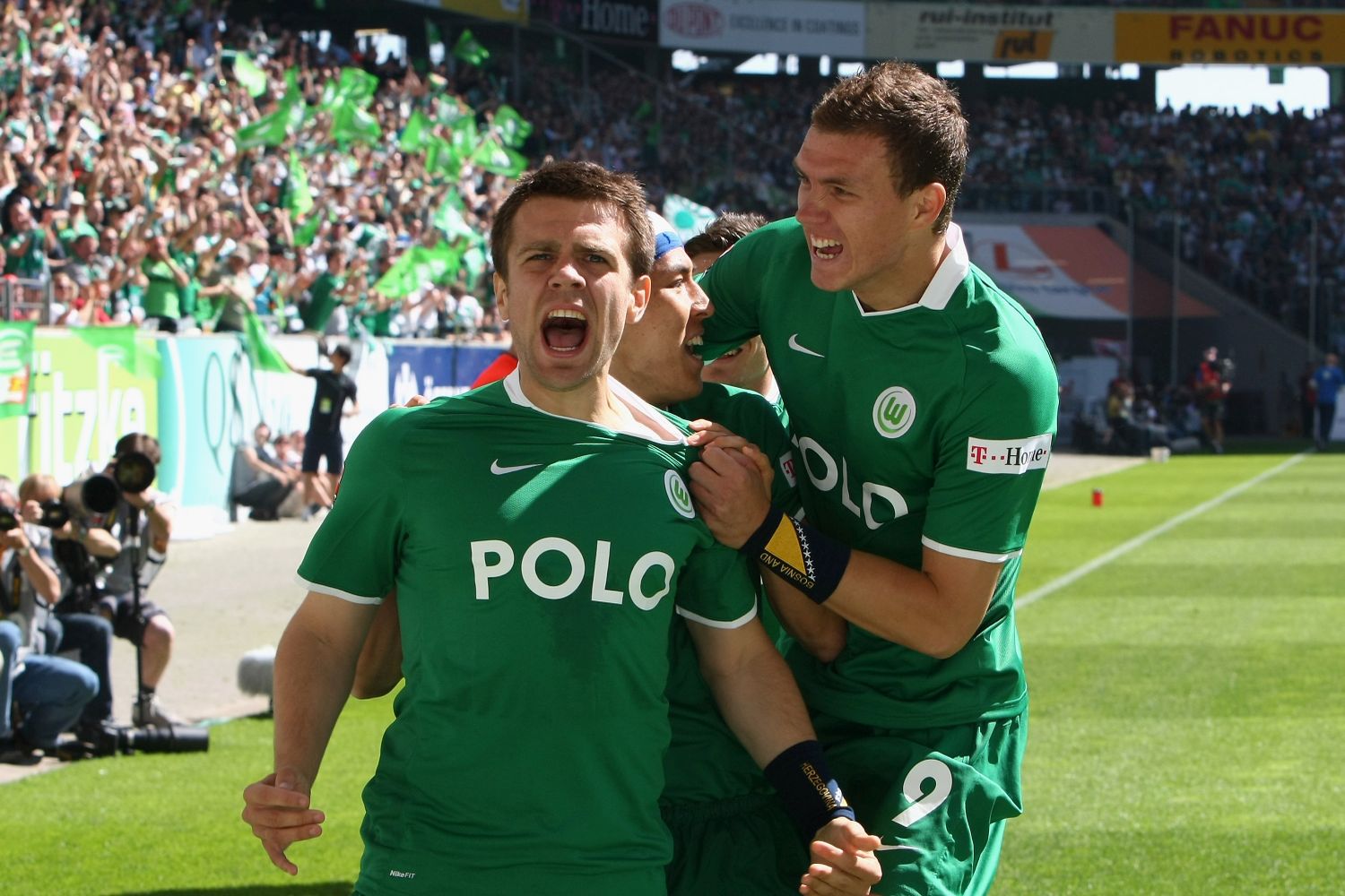 Zvjezdan Misimovic Edin Dzeko VfL Wolfsburg