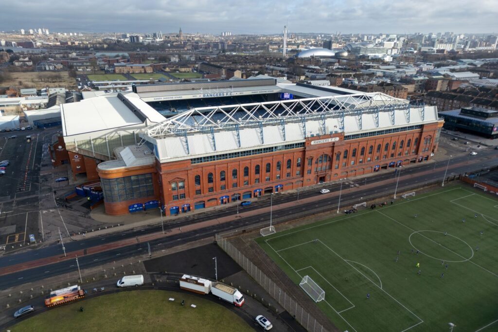 Ibrox Stadium Glasgow Rangers Luftbild