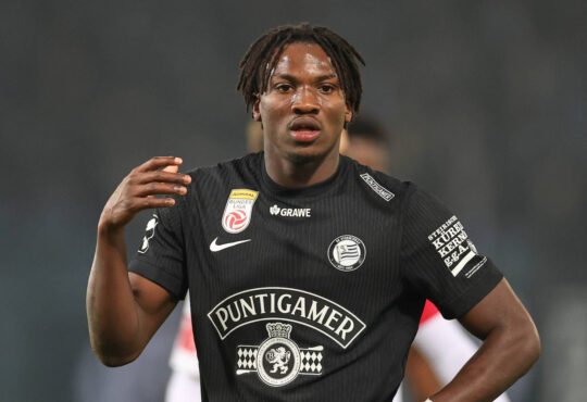 Austrian Bundesliga - SK Sturm Graz vs WSG Tirol, 03.12.2025 GRAZ,AUSTRIA,03.DEC.25 - SOCCER - ADMIRAL Bundesliga, SK Sturm Graz vs WSG Tirol. The image shows Seedy Jatta STU. *** Austrian Bundesliga SK Sturm Graz vs WSG Tirol, 03 12 2025 GRAZ,AUSTRIA,03 DEC 25 SOCCER ADMIRAL Bundesliga, SK Sturm Graz vs WSG Tirol The image shows Seedy Jatta STU Copyright: xBEAUTIFULxSPORTS/Rainerx