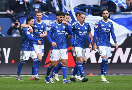 Fußball 2. Bundesliga 21. Spieltag FC Schalke 04 - Dynamo Dresden am 07.02.2026 in der Veltins Arena in Gelsenkirchen Torjubel zum 2:0 durch Edin Dzeko
