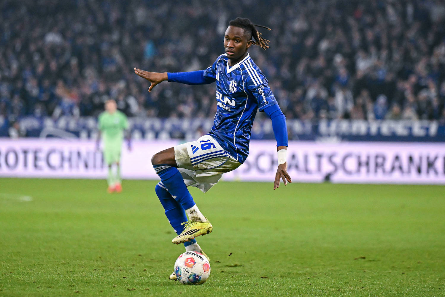 21.02.2026, Fussball, 2. Bundesliga, Saison 2025/2026, 23. Spieltag, FC Schalke 04 - 1. FC Magdeburg, Moussa Ndiaye FC Schalke 04 xRHR-FOTO/YYx *** 21 02 2026, Football, 2 Bundesliga, Season 2025 2026, Matchday 23, FC Schalke 04 1 FC Magdeburg, Moussa Ndiaye FC Schalke 04 xRHR PHOTO YYx Copyright: KROEGER/RHR-FOTOx RHR-FOTO/YY