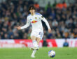 Leeds, England, 8th March 2026. Ao Tanaka of Leeds United passes the ball during the Leeds United vs Norwich City FA Cup match at Elland Road, Leeds. Picture credit should read: Cody Froggatt / Sportimage EDITORIAL USE ONLY. No use with unauthorised audio, video, data, fixture lists, club/league logos or live services. Online in-match use limited to 120 images, no video emulation. No use in betting, games or single club/league/player publications. SPI_098_CF_LEEDS_V_NORWICH SPI-4593-0098