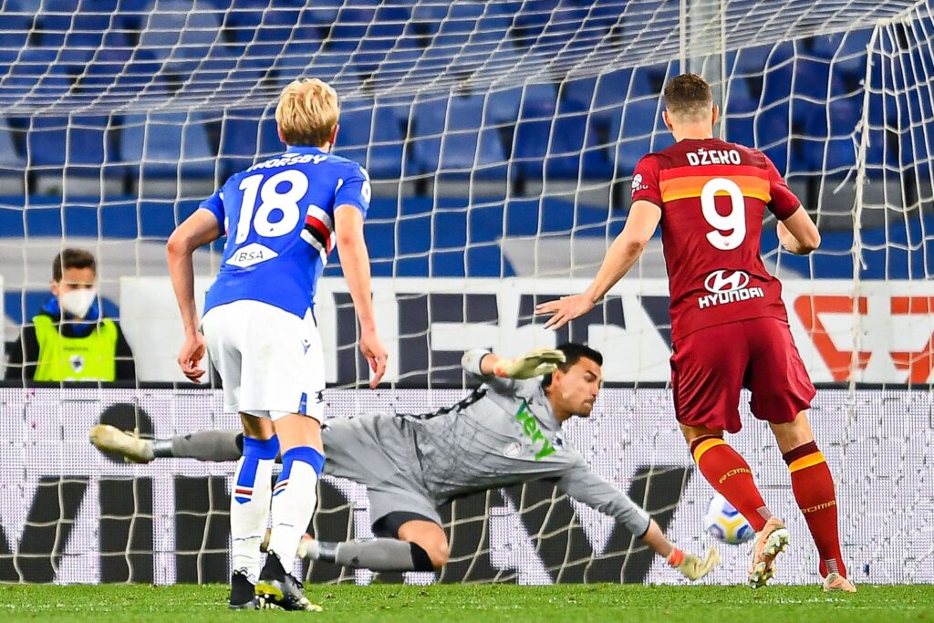 Edin Dzeko Elfmeter Strafstoß AS Rom