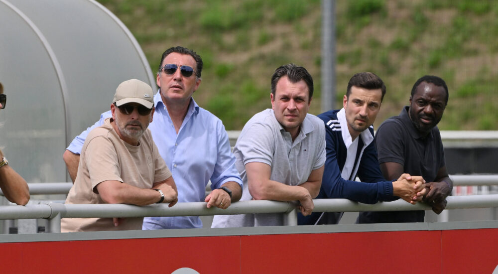 Marc Wilmots, René Grotus, Matthias Tillmann und Ben Manga