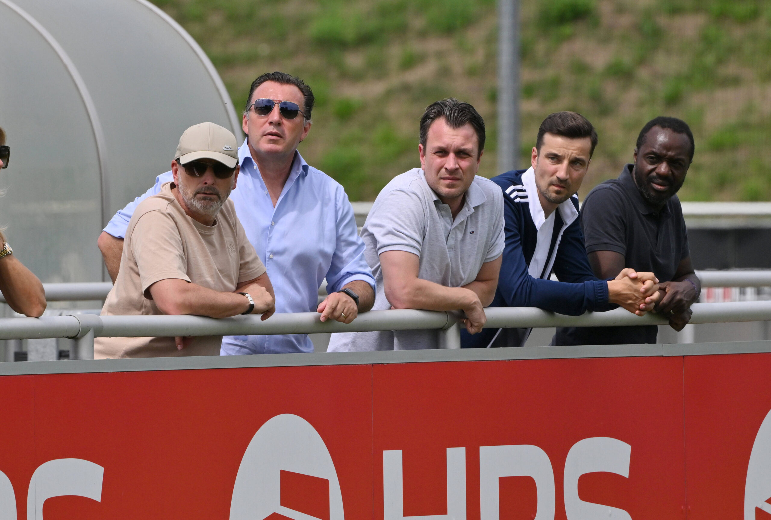 Marc Wilmots, René Grotus, Matthias Tillmann und Ben Manga