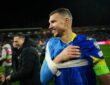 FIFA World Cup, WM, Weltmeisterschaft, Fussball 2026 European playoffs - Bosnia and Herzegovina vs Italy Edin Dzeko of Bosnia and Herzegovina celebrates after the team won the penalty shoout-out in the FIFA World Cup 2026 European playoff match between Bosnia and Herzegovina and Italy in Zenica, Bosnia and Herzegovina, 31 March 2026. Zenica Bosnia And Herzegovina PUBLICATIONxINxGERxAUTxINDxONLY Copyright: xNIDALxSALJICx