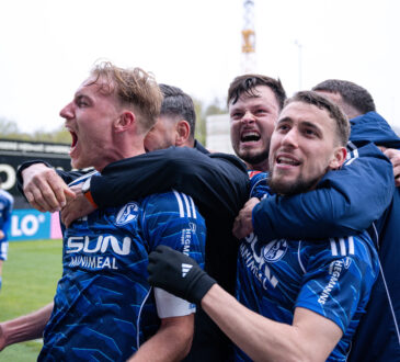 12.04.2026, Fussball, 2. Bundesliga, Saison 2025 2026, 29. Spieltag, SV 07 Elversberg - FC Schalke 04, Timo Becker, Trainer Miron Muslic, Adrian Gantenbei, Adil Aouchiche