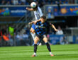 Paderborn, Home Deluxe Arena, 26.04.26, GER, Herren, 2.Bundesliga, Saison 2025-2026, SC Paderborn 07 - FC Schalke 04 Bild: v.li. im Zweikampf Mertcan AYHAN Schalke und Stefano MARINO Paderborn im Kopfball, Kopfballduell DFL regulations prohibit any use of photographs as image sequences and/or quasi-video. NRW Deutschland *** Paderborn, Home Deluxe Arena, 26 04 26, GER, Herren, 2 Bundesliga, Saison 2025 2026, SC Paderborn 07 FC Schalke 04 Bild v li im Zweikampf Mertcan AYHAN Schalke und Stefano MARINO Paderborn im Kopfball, Kopfballduell DFL regulations prohibit any use of photographs as image sequences and or quasi video NRW Deutschland