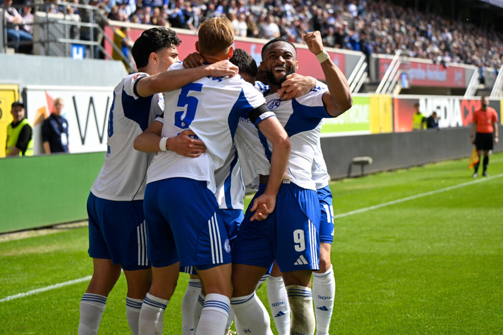 Dejan Ljubicic Schalke jubelt nach seinem Tor zum 2:3