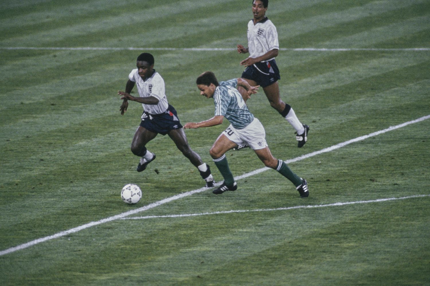 Olaf Thon, Des Walker, Paul Parker, WM 1990, Deutschland, England, Halbfinale