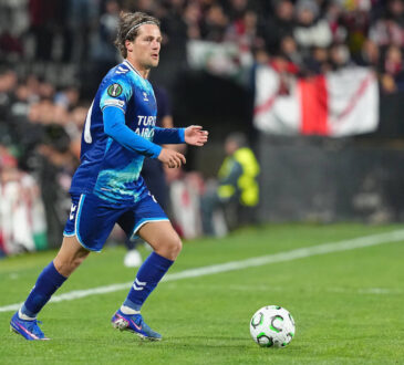 March 19, 2026, Madrid, Spain: Carlo Holse of Samsunspor seen in action during the UEFA Conference League 2025/26 League Round of 16 second leg match between Rayo Vallecano and Samsunspor at Estadio de Vallecas. Final Score: Rayo Vallecano 0-1 Samsunspor Rayo Vallecano V Samsunspor - UEFA Conference League 2025/26 League Round 16 Second Leg PUBLICATIONxINxGERxSUIxAUTxONLY - ZUMAs197 20260319_aaa_s197_402 Copyright: xGokhanxTanerx