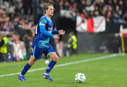 March 19, 2026, Madrid, Spain: Carlo Holse of Samsunspor seen in action during the UEFA Conference League 2025/26 League Round of 16 second leg match between Rayo Vallecano and Samsunspor at Estadio de Vallecas. Final Score: Rayo Vallecano 0-1 Samsunspor Rayo Vallecano V Samsunspor - UEFA Conference League 2025/26 League Round 16 Second Leg PUBLICATIONxINxGERxSUIxAUTxONLY - ZUMAs197 20260319_aaa_s197_402 Copyright: xGokhanxTanerx