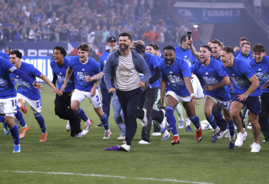 FC Schalke 04 jubelt nach dem Aufstieg in die 1.Bundesliga