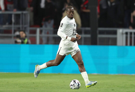 JACQUES EKOMIE, Angers, Ligue 1, 2025-26, Stade Rennais vs Angers 2-1, 11-04-2026, Azione, Action, Single shot LIGUE 1 2025-26 RENNES-ANGERS 2-1