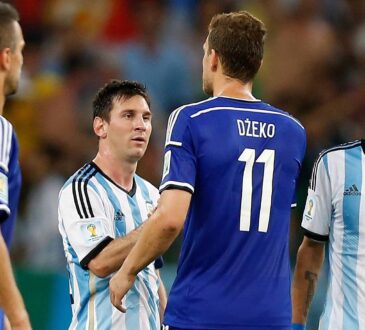 Edin Dzeko und Lionel Messi