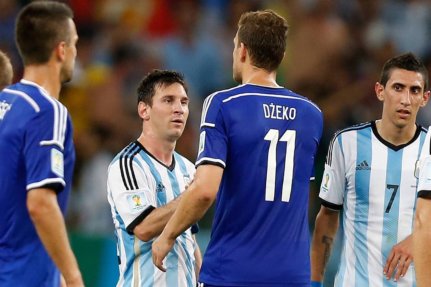 Edin Dzeko und Lionel Messi