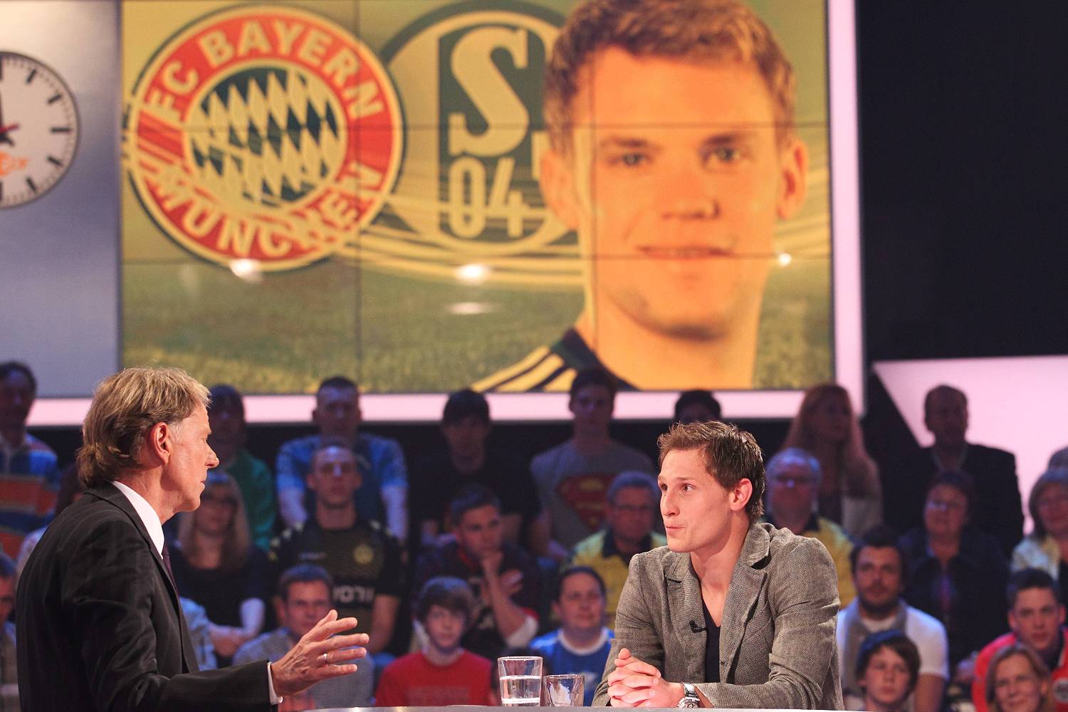 Wolf-Dieter Poschmann, Manuel Neuer und Benedikt Höwedes