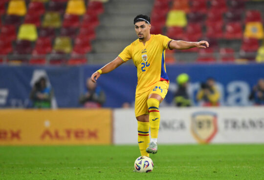 Romania v Moldova - Friendly Match Lisav Naif Eissat of Romania is in action during the friendly match between Romania and Moldova at National Arena Bucharest in Bucharest, Romania, on October 9, 2025. Bucharest Romania PUBLICATIONxNOTxINxFRA Copyright: xAlexxNicodimx originalFilename:nicodim-romaniav251009_npC8P.jpg
