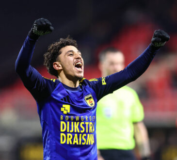 2026-03-24 FC Emmen v SC Cambuur - Dutch Keuken Kampioen Divisie EMMEN, NETHERLANDS - MARCH 24: Ichem Ferrah of SC Cambuur celebrates after scoring his sides fourth goal during the Dutch Keuken Kampioen Divisie match between FC Emmen and SC Cambuur at De Oude Meerdijk on March 24, 2026 in Emmen, Netherlands. Emmen De Oude Meerdijk Netherlands Content not available for redistribution in The Netherlands directly or indirectly through any third parties. Copyright: xPieterxvanxderxWoudex