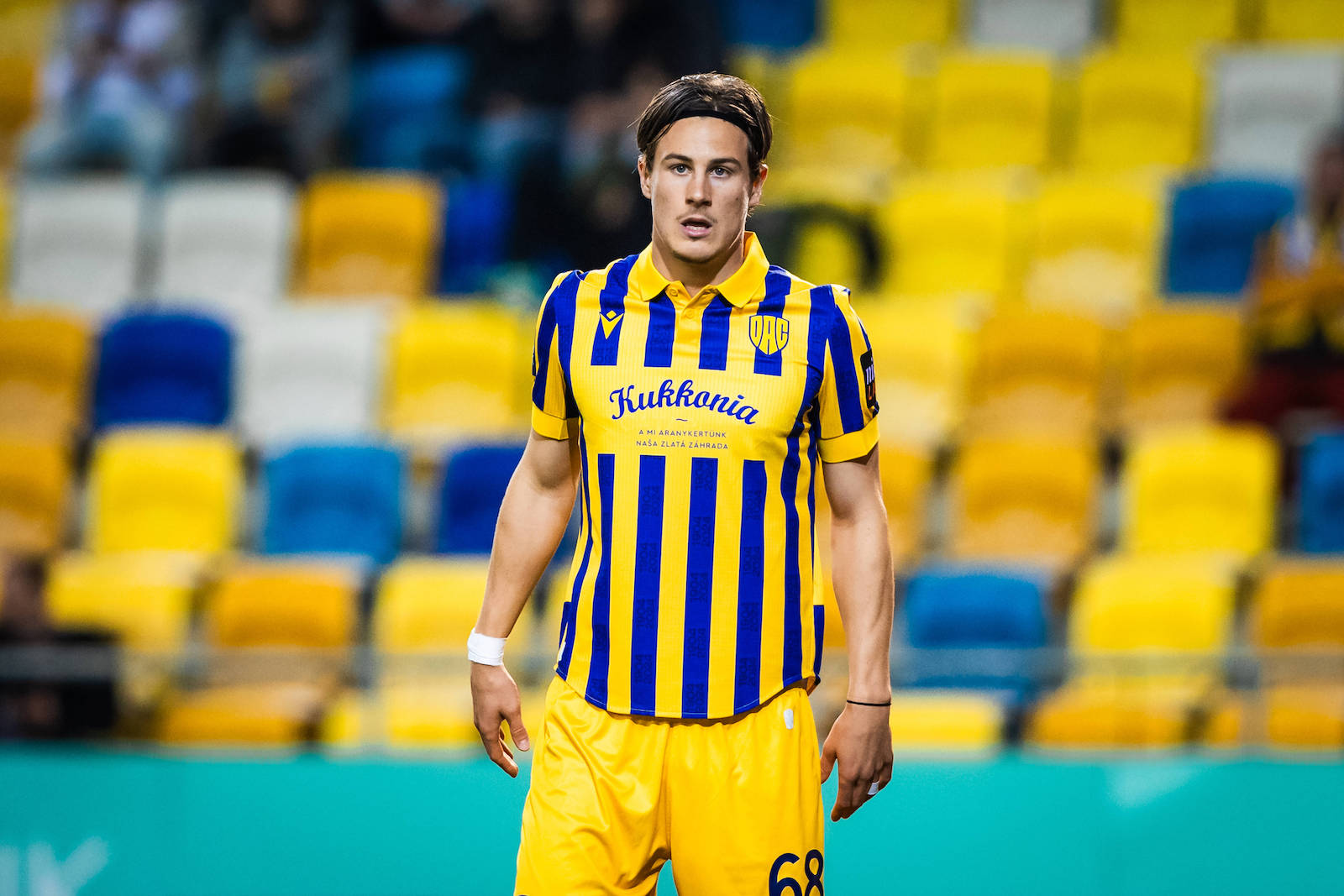 DUNAJSKA STREDA - KOSICE Mate Tuboly of DAC during the 13th round of Nike liga football match between DAC Dunajska Streda and FC Kosice. MOL Arena, Dunajska Streda, Slovakia, November, 01, 2025. Photo by Branislav Racko Copyright: xx 080A2114