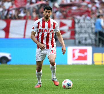 Fussball, Bundesliga, Deutschland, Herren, Saison 2025/2026, 33. Spieltag, Rhein Energie Stadion Kˆln, 1. FC Kˆln - FC Heidenheim 1:3 Cenk ÷zkacar KOE. Aktion, Einzelbild. *** Football, Bundesliga, Germany, Men, Season 2025 2026, 33 Matchday, Rhein Energie Stadion Kˆln, 1 FC Kˆln FC Heidenheim 1 3 Cenk ÷zkacar KOE Action, Single Image