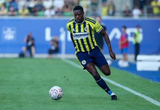 10.July.2026 SOCCER FRIENDLY GAMEMEN, FenerbahÁe TUR - Pogon Szczecin POL Anthony Musaba Fenerbahce is in action Linz Hofmann Personal Stadion, Linz, Austria Hofmann Personal Stadion Austria