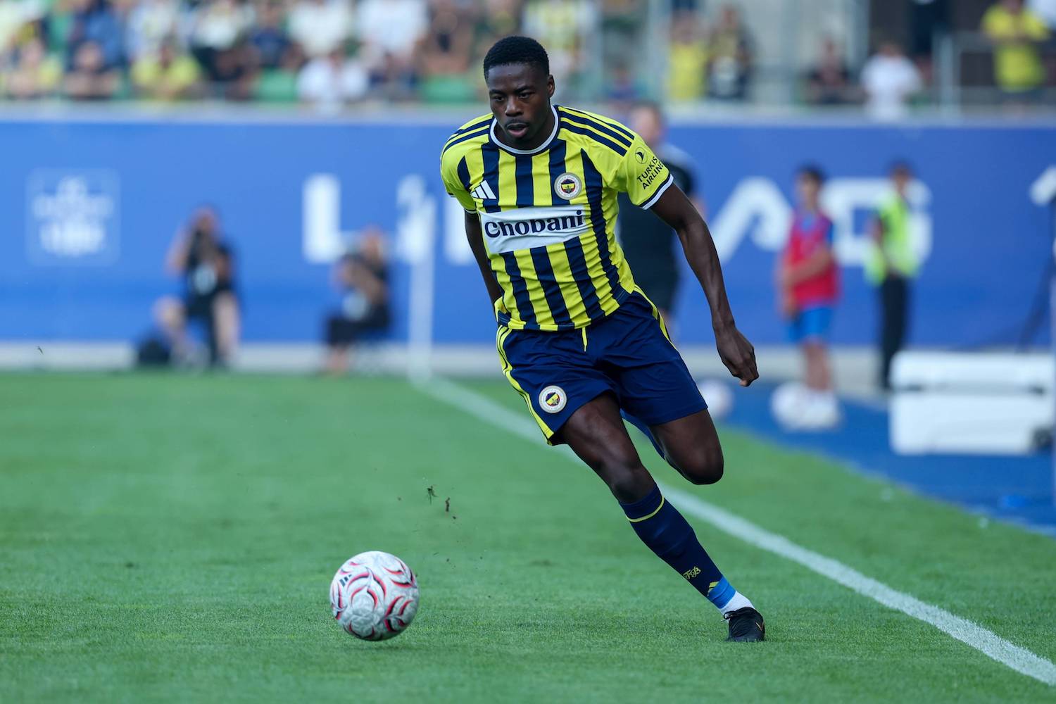 10.July.2026 SOCCER FRIENDLY GAMEMEN, FenerbahÁe TUR - Pogon Szczecin POL Anthony Musaba Fenerbahce is in action Linz Hofmann Personal Stadion, Linz, Austria Hofmann Personal Stadion Austria