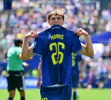 Bosnia and Herzegovina s Ermin Mahmic celebrates after scoring during a soccer game between Bosnia and Herzegovina and Qatar, on Wednesday 24 June 2026 in Seattle, the third and last day in the group stage, in group B of the FIFA World Cup, WM, Weltmeisterschaft, Fussball 2026 in the United States of America. DIRKxWAEM PUBLICATIONxNOTxINxBELxFRAxNEDxLUX x179167022x