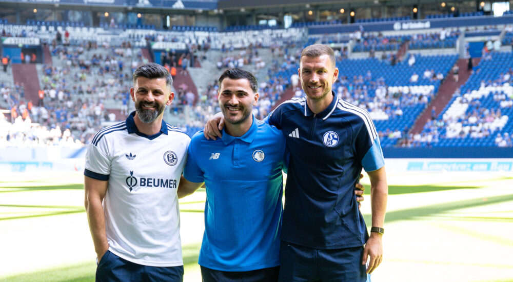 Miron Muslic, Sead Kolasinac und Edin Dzeko
