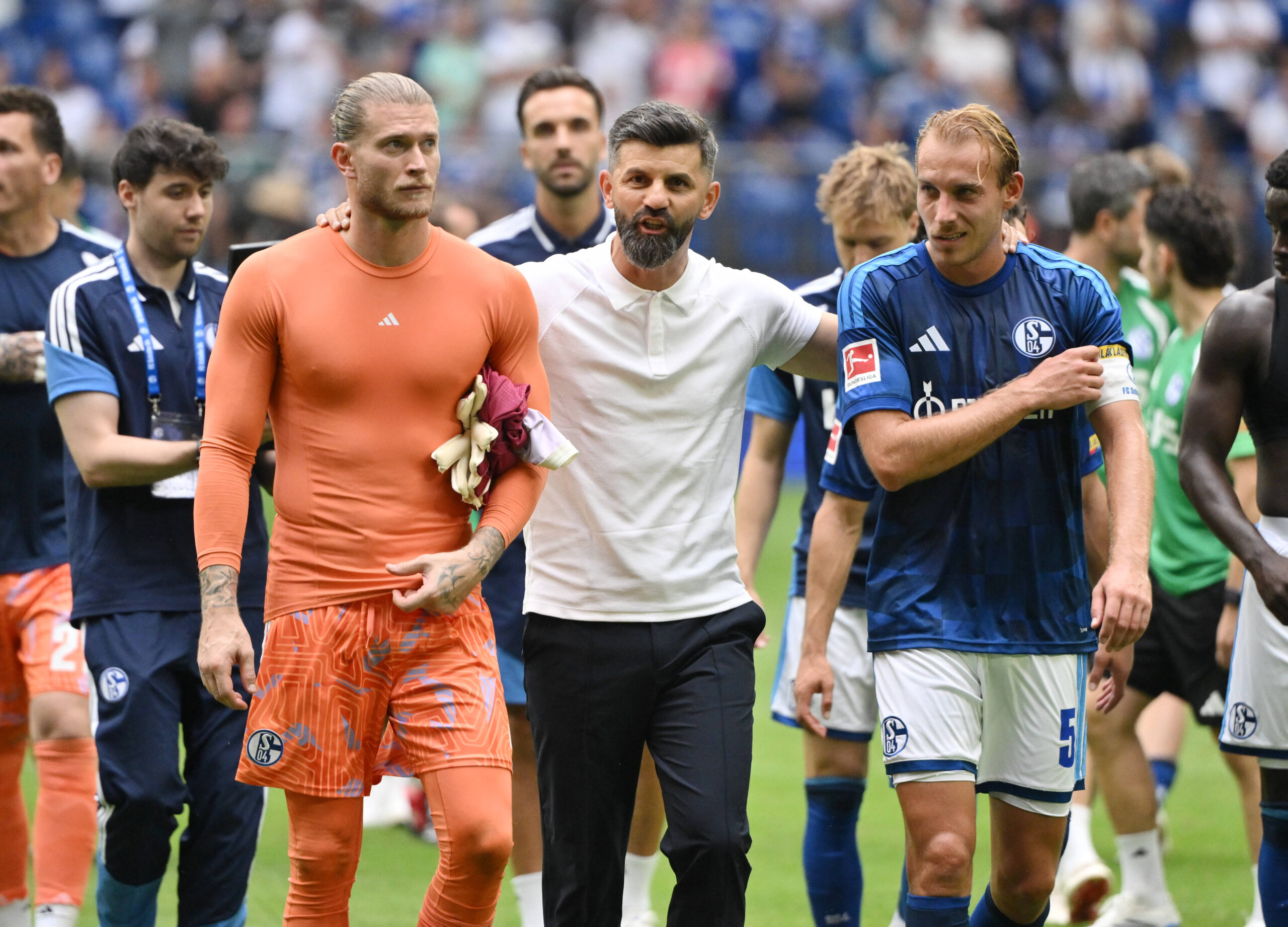Loris Karius, Miron Muslic und Timo Becker
