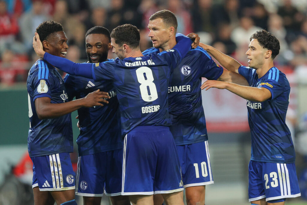 DFB-Pokal 1. Runde, Hallescher FC - FC Schalke 04, v.l. Edin Dzeko