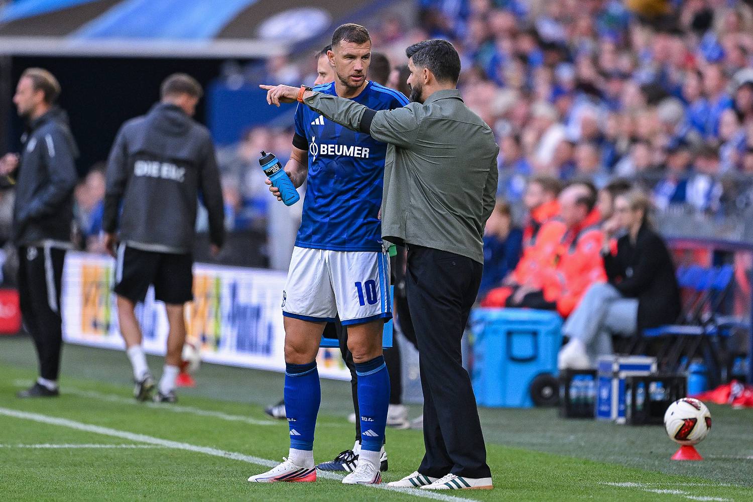 Edin Dzeko und Miron Muslic