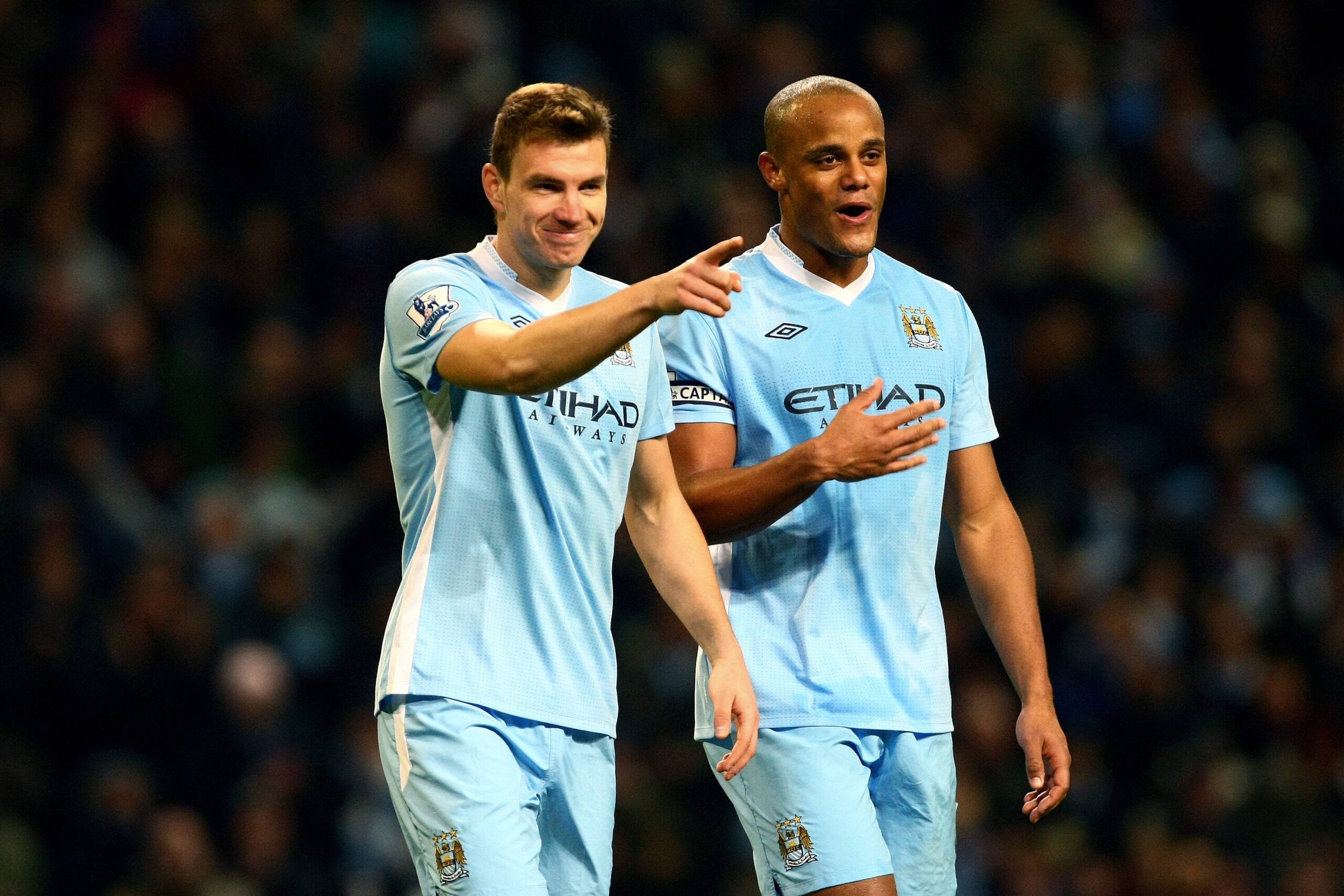 Edin Dzeko und Vincent Kompany