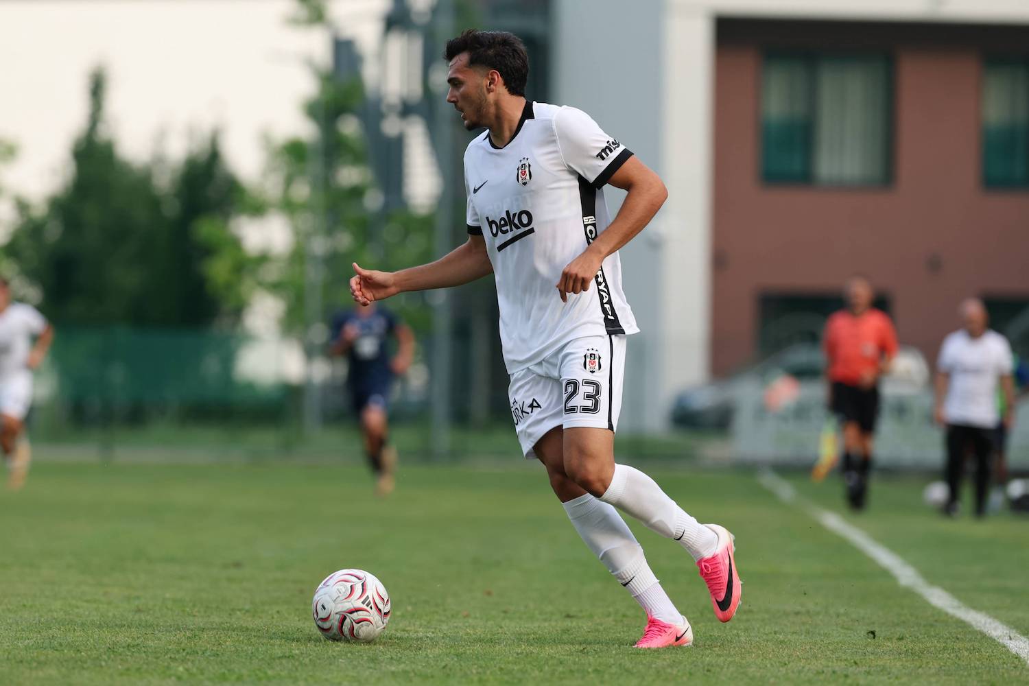 05.July.2026 SOCCER FRIENDLY MEN, Mosonmagyarovari TE HUN vs Besiktas Istanbul TUR Mustafa Erhan Hekimoglu besiktas is in action Mosonmagyarovar MTE Sporttelep, Mosonmagyarovar MTE 1904 Sporttelep Hungary