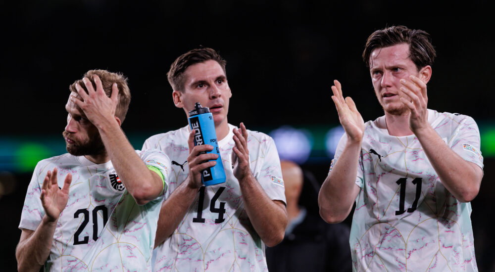 Konrad Laimer, Maximilian Wöber und Michael Gregoritsch