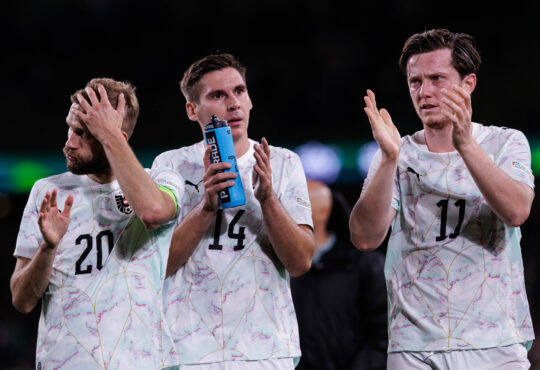 Konrad Laimer, Maximilian Wöber und Michael Gregoritsch
