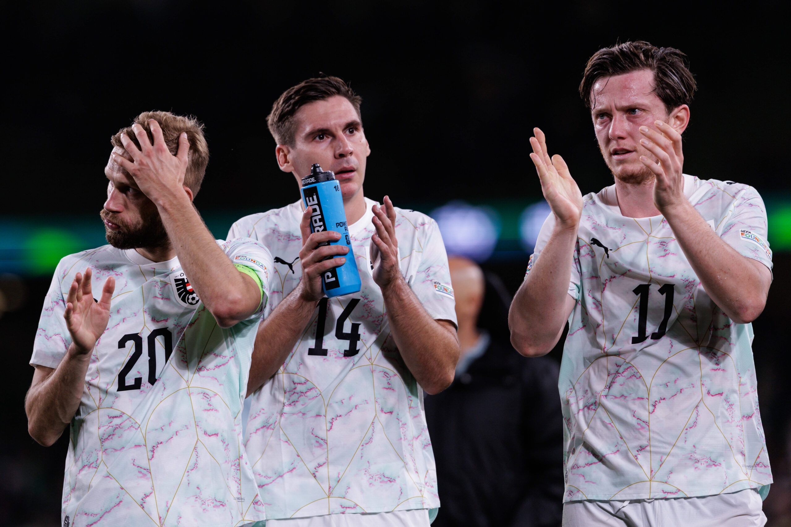 Konrad Laimer, Maximilian Wöber und Michael Gregoritsch