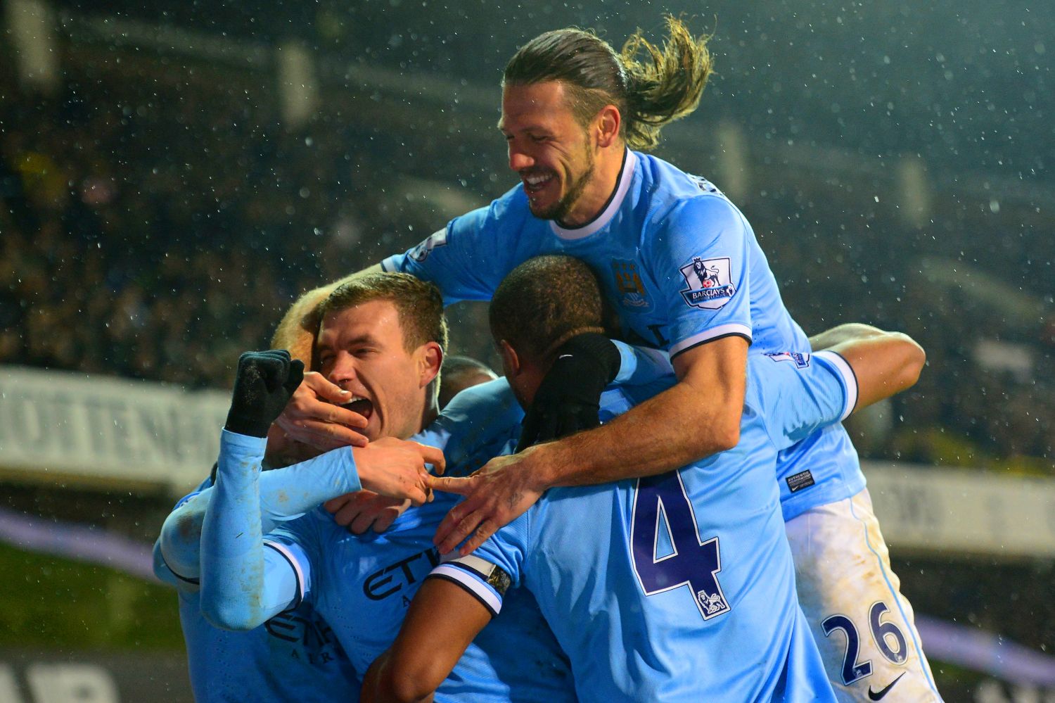 Edin Dzeko und Martin Demichelis